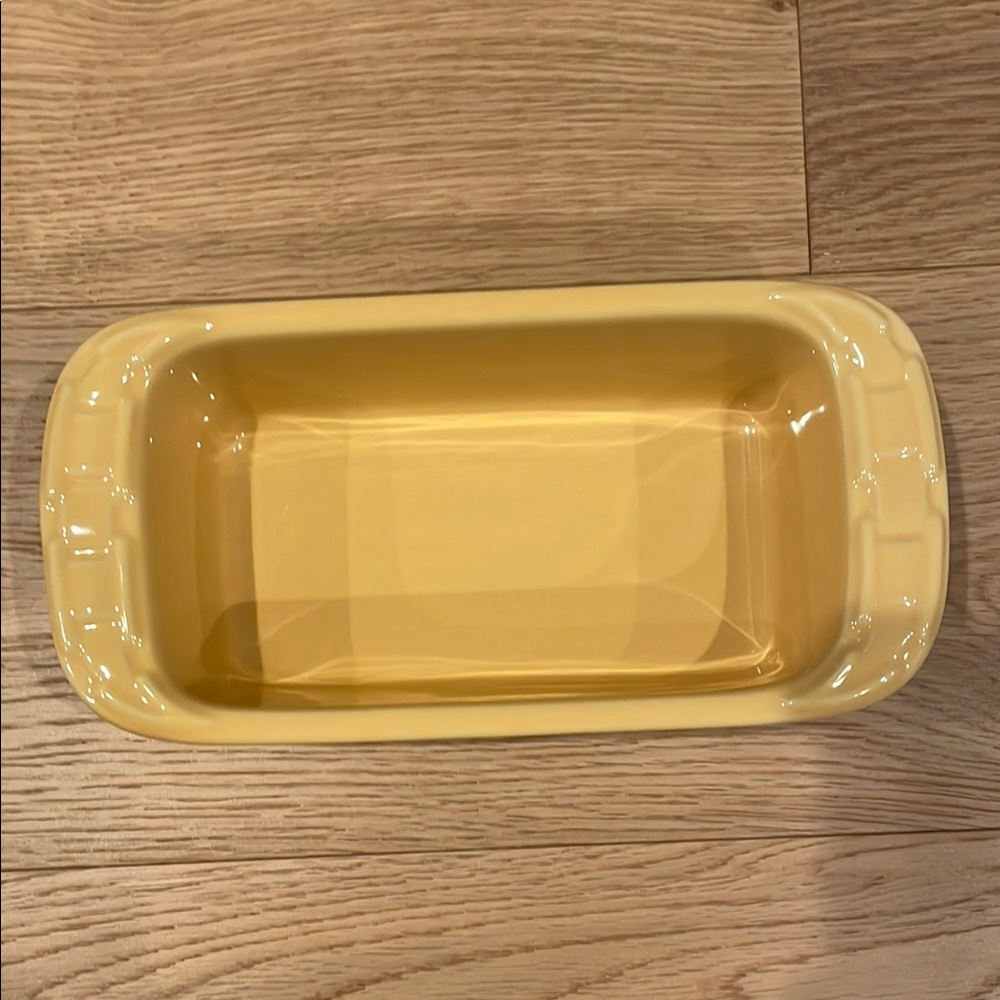 Longaberger Pottery Woven Traditions Butternut Small Loaf Pan